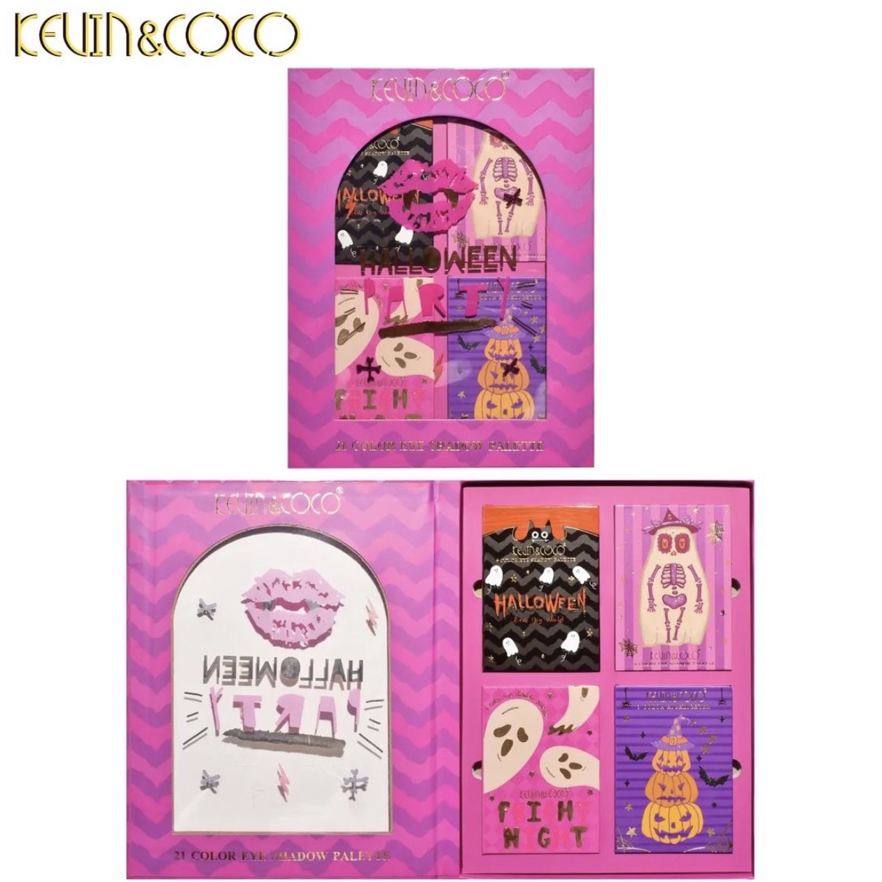 KEVIN&COCO Halloween 21colour eyeshadow palette Hongxuan Cosmetics