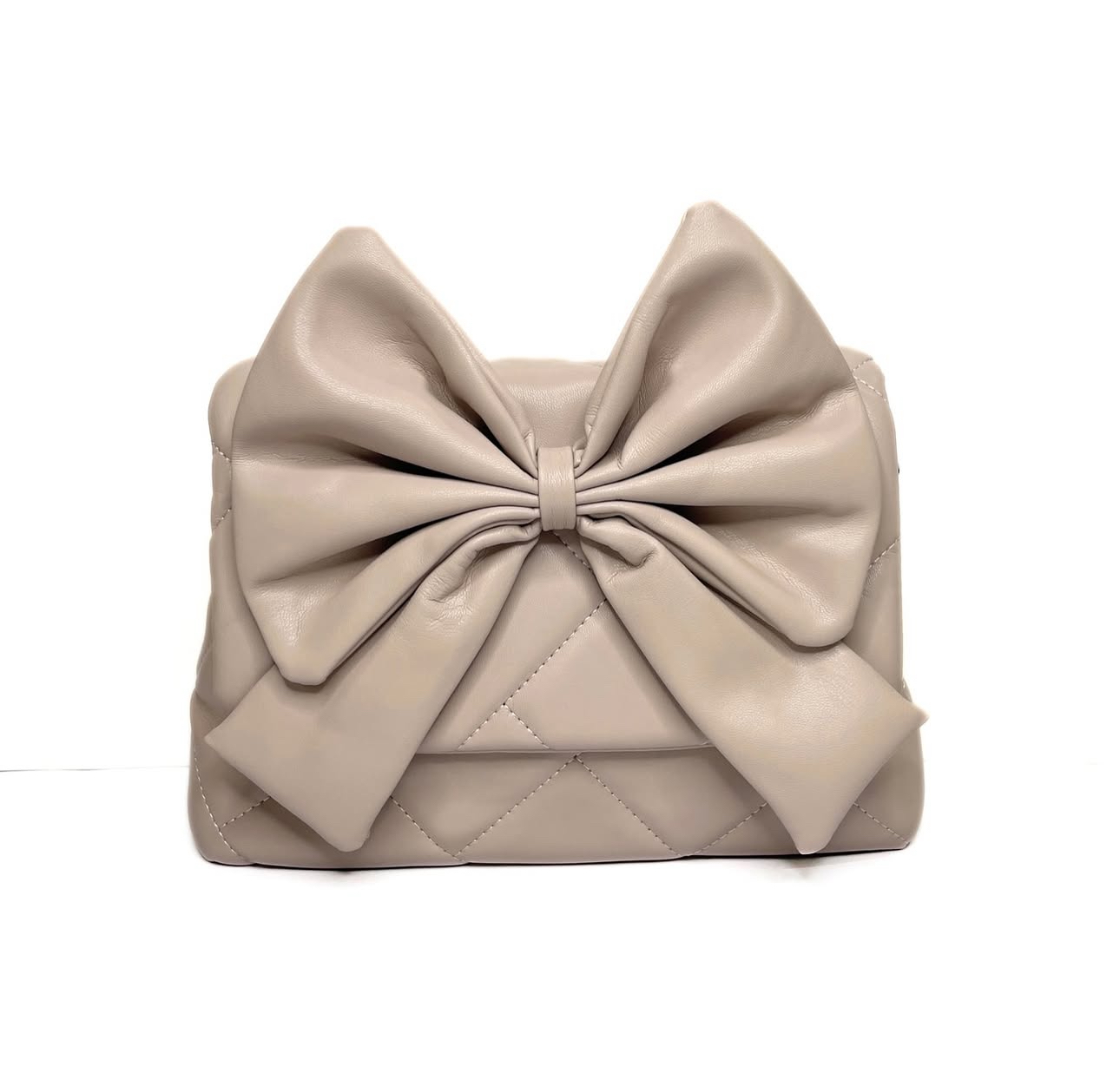Korean Bow Bag Nude brown