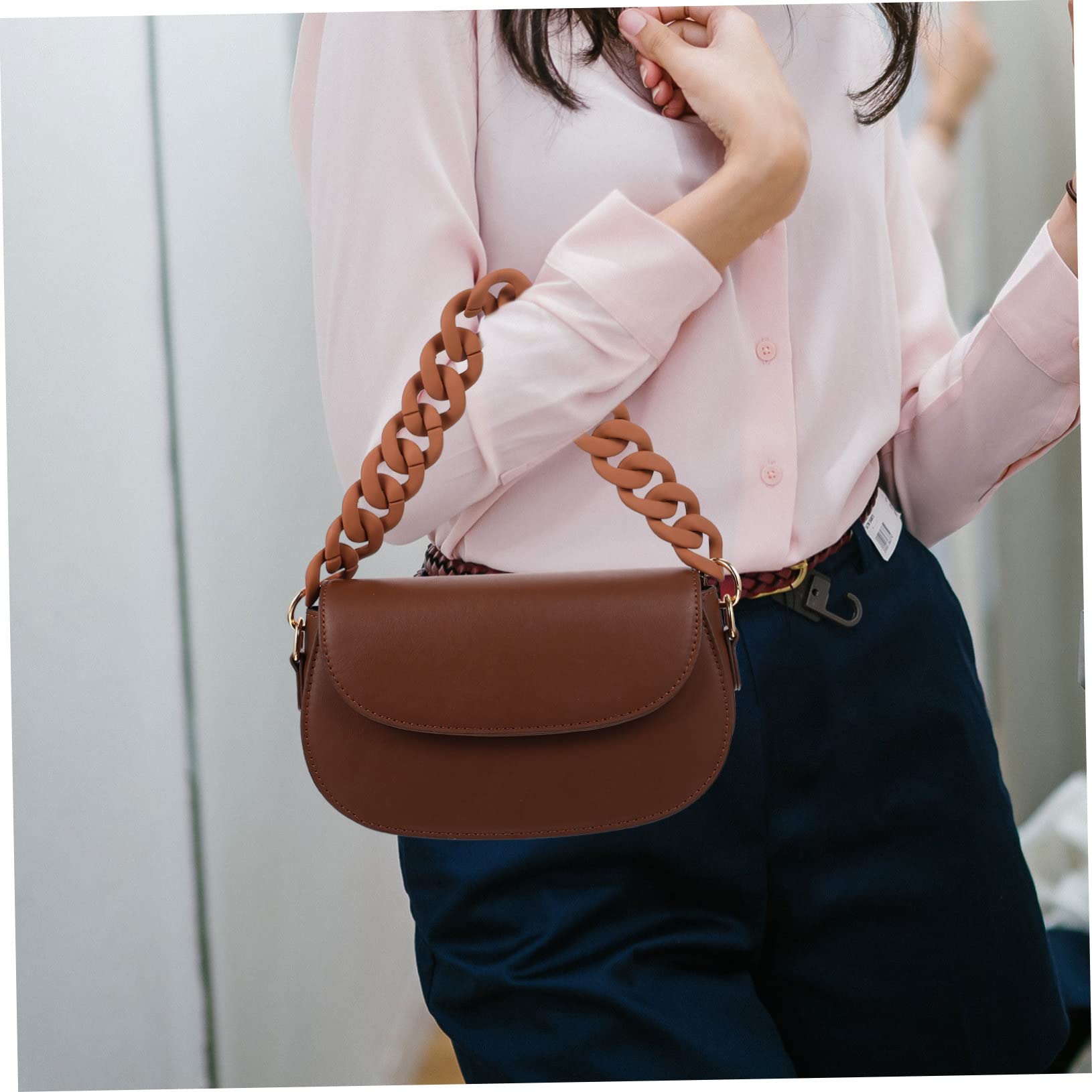 Korean Brown dual sling bag