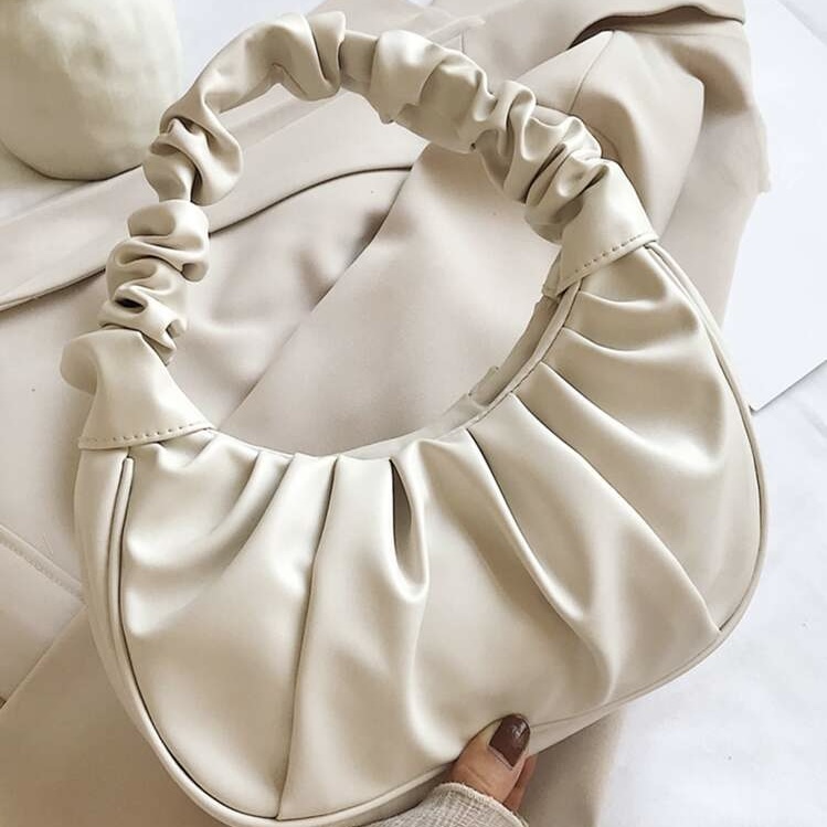 Ivory puffy Hobo Bag