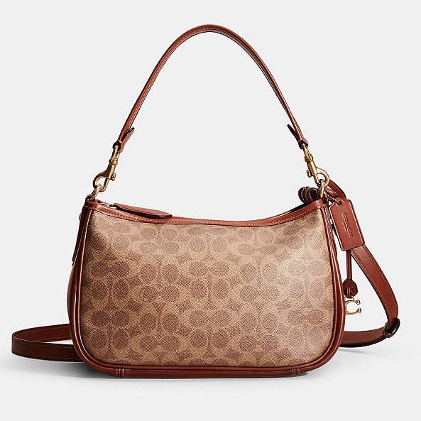 Coach Teri Shoulder Bag Tan Brown
