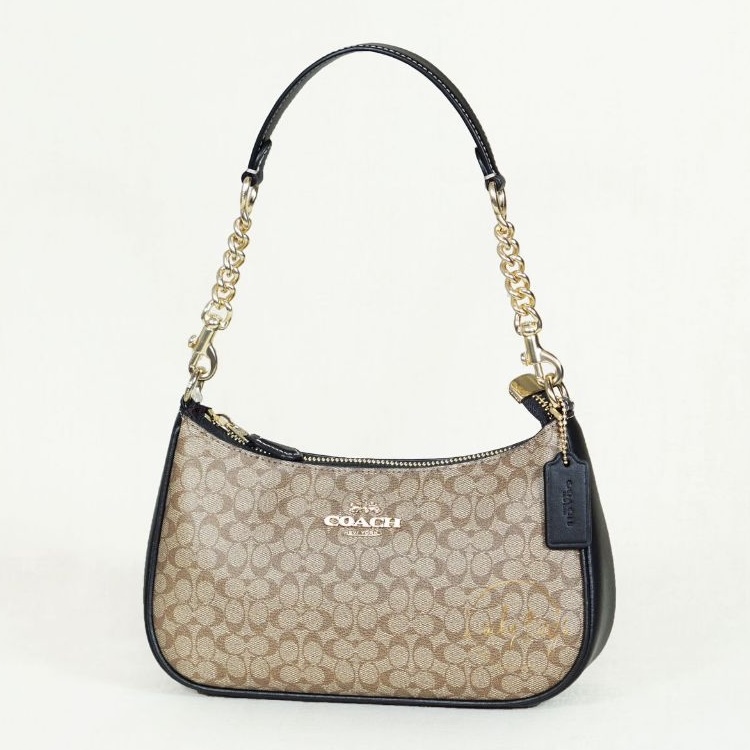 Coach Teri Shoulder Bag Signature Creme