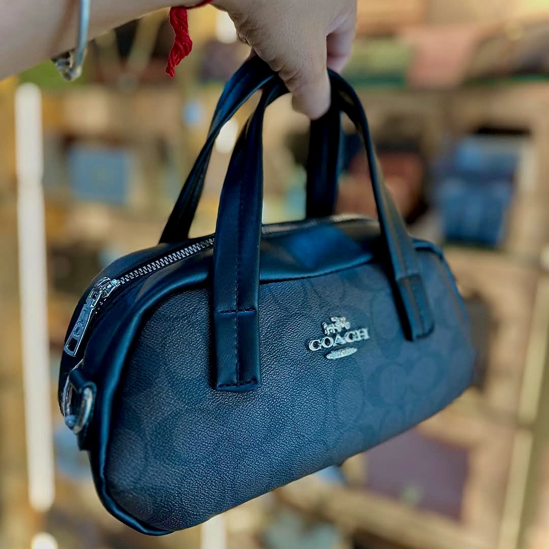 Coach Black Mini Barrel Satchel Bag