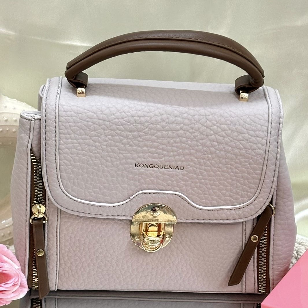 Korean White Sachet Ivory Charm Handbag