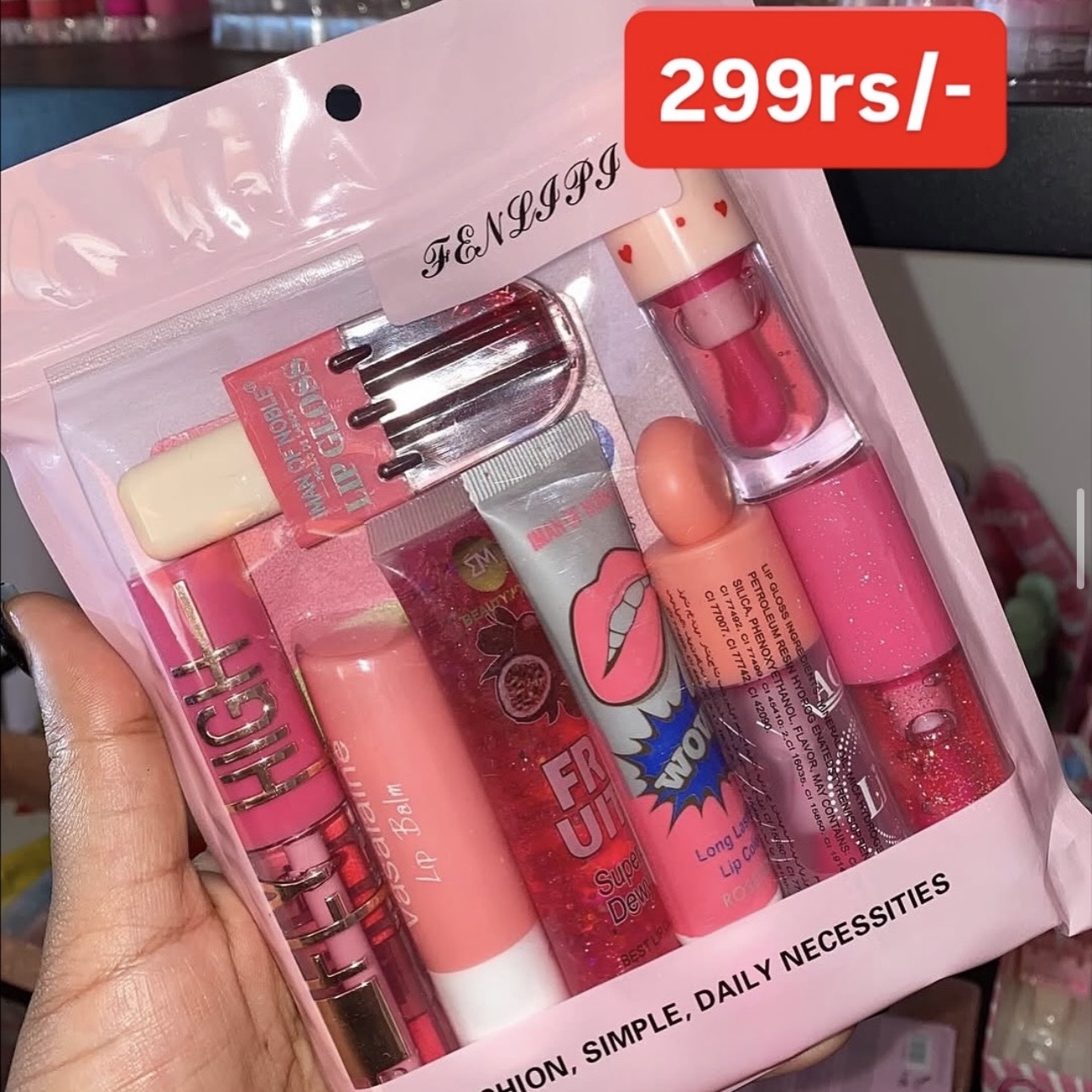 Korean Lipglosses Tints Lipbalms Pack of 7 pcs