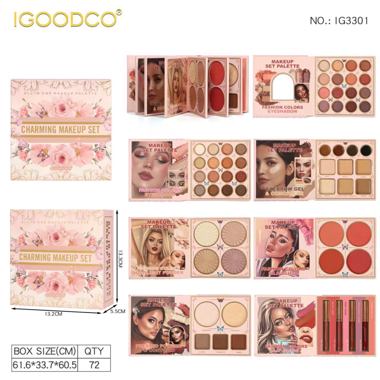 Igoodco Charming Makeup Set 8 pages Book