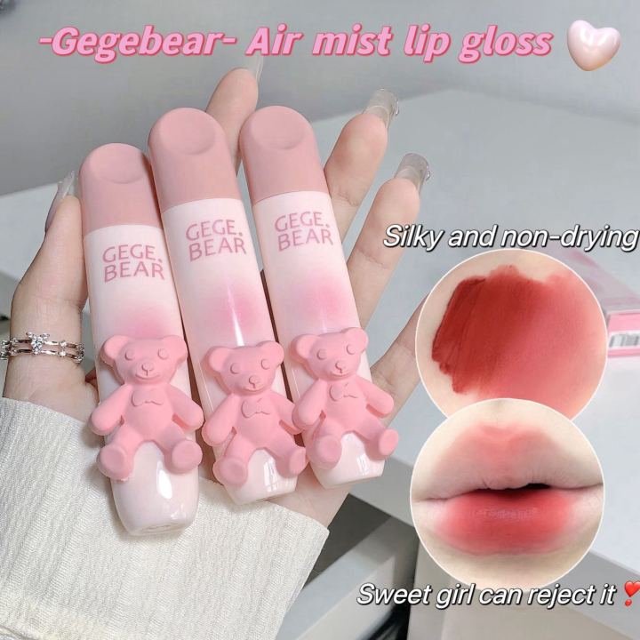 Korean Teddy Air Mist Lipsticks | Velvet Lipgloss