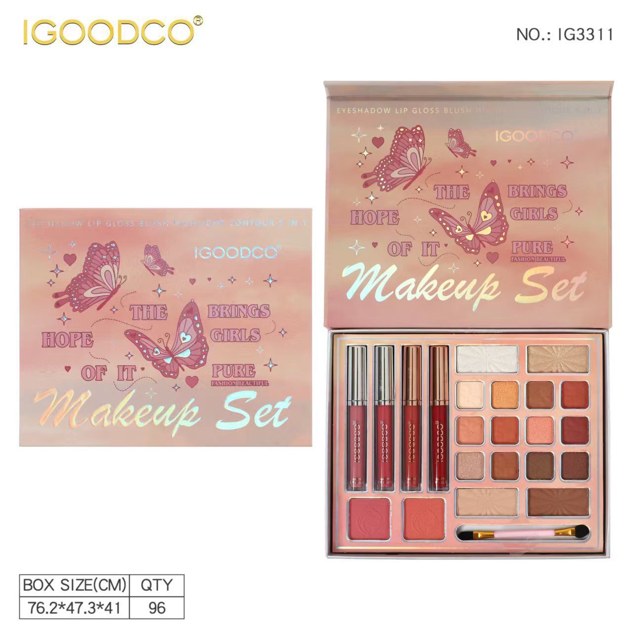 Igoodco Butterfly Girl Makeup Set