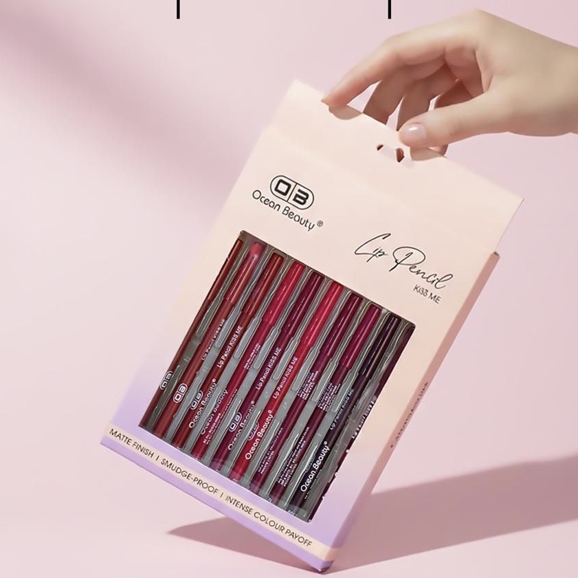 Ocean Beauty 12 pcs Matte Lip Liner Set