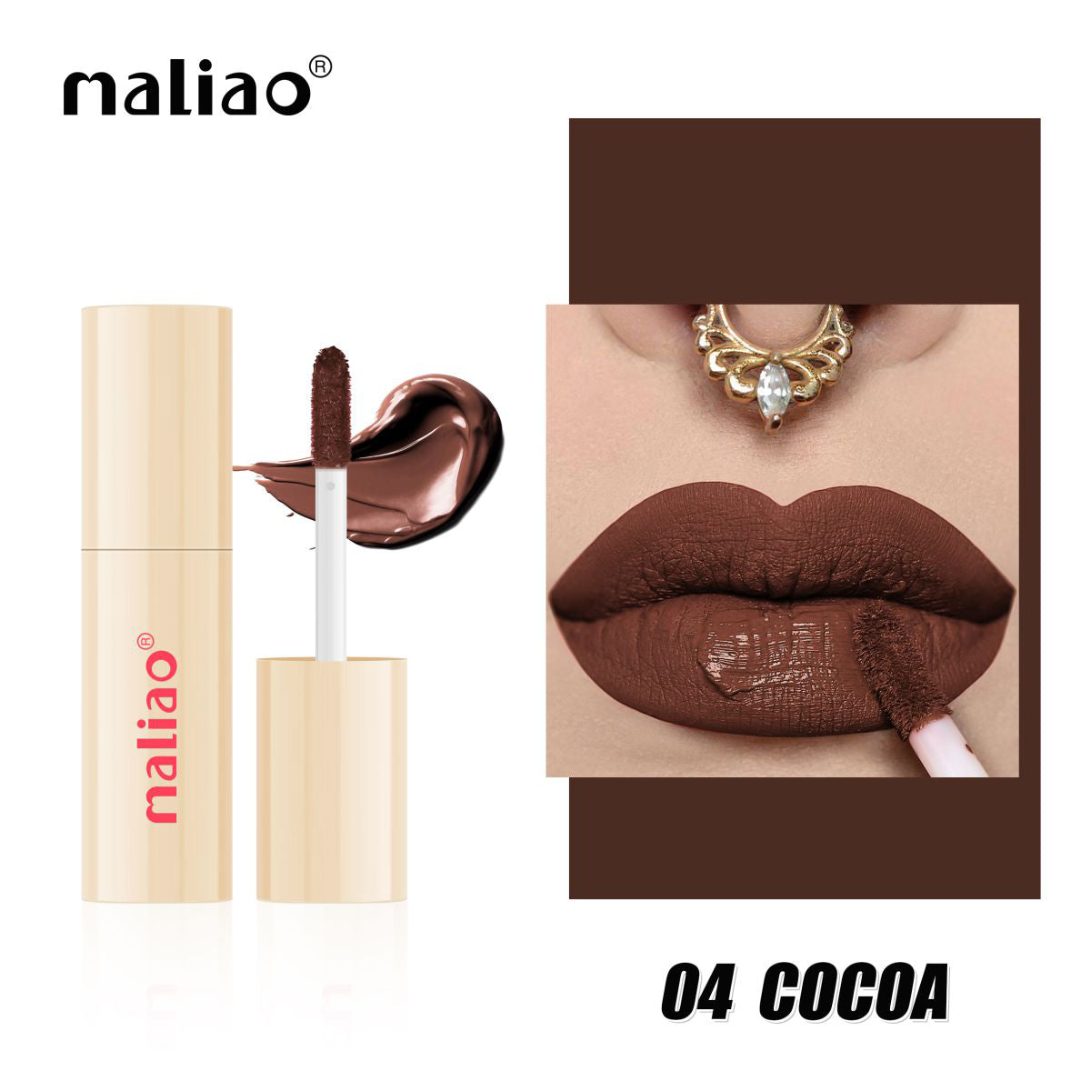 Maliao Forever Matte Liquid Lip Colour - Waterproof, Long-Lasting Elegance-04