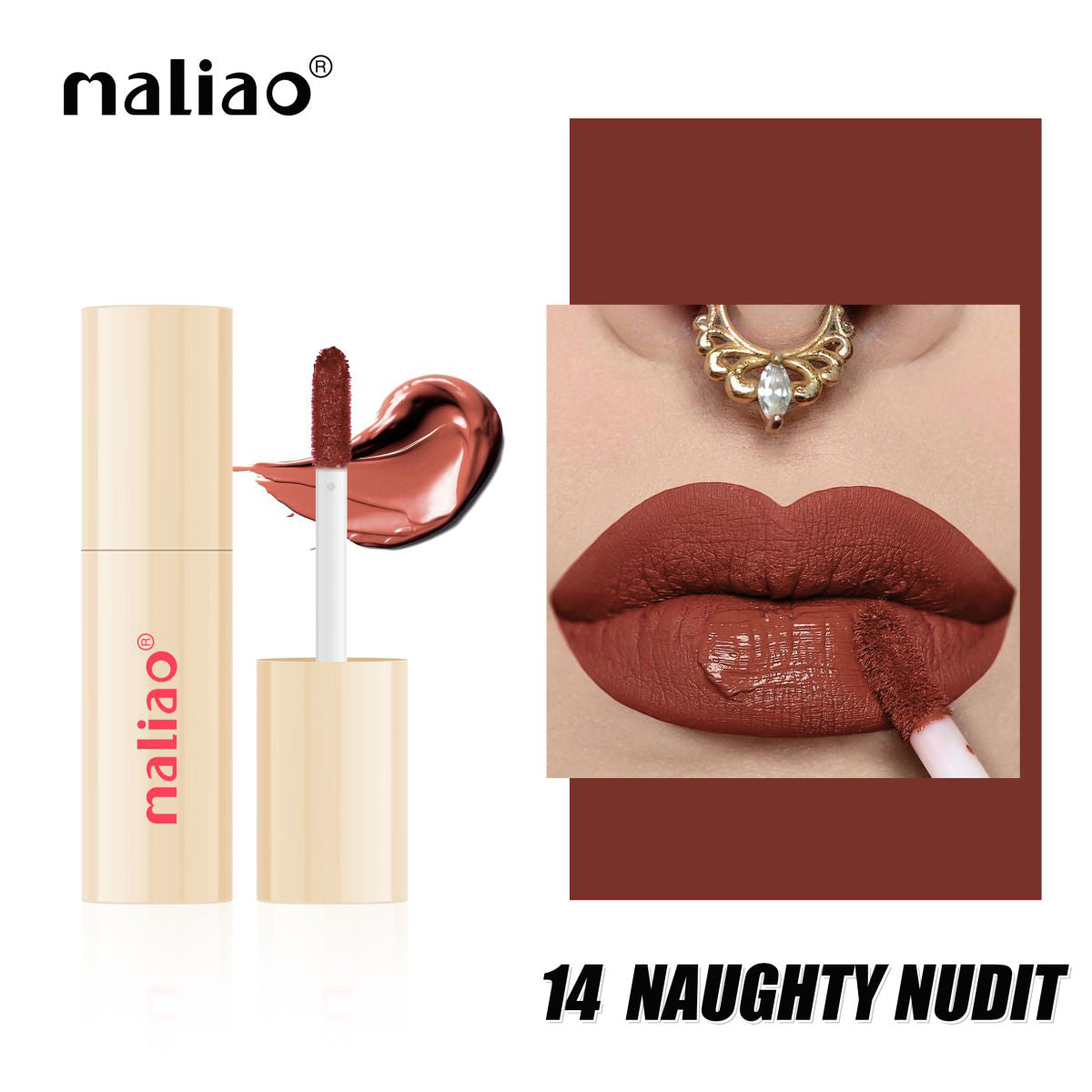 Maliao Forever Matte Liquid Lip Colour - Waterproof, Long-Lasting Elegance-14