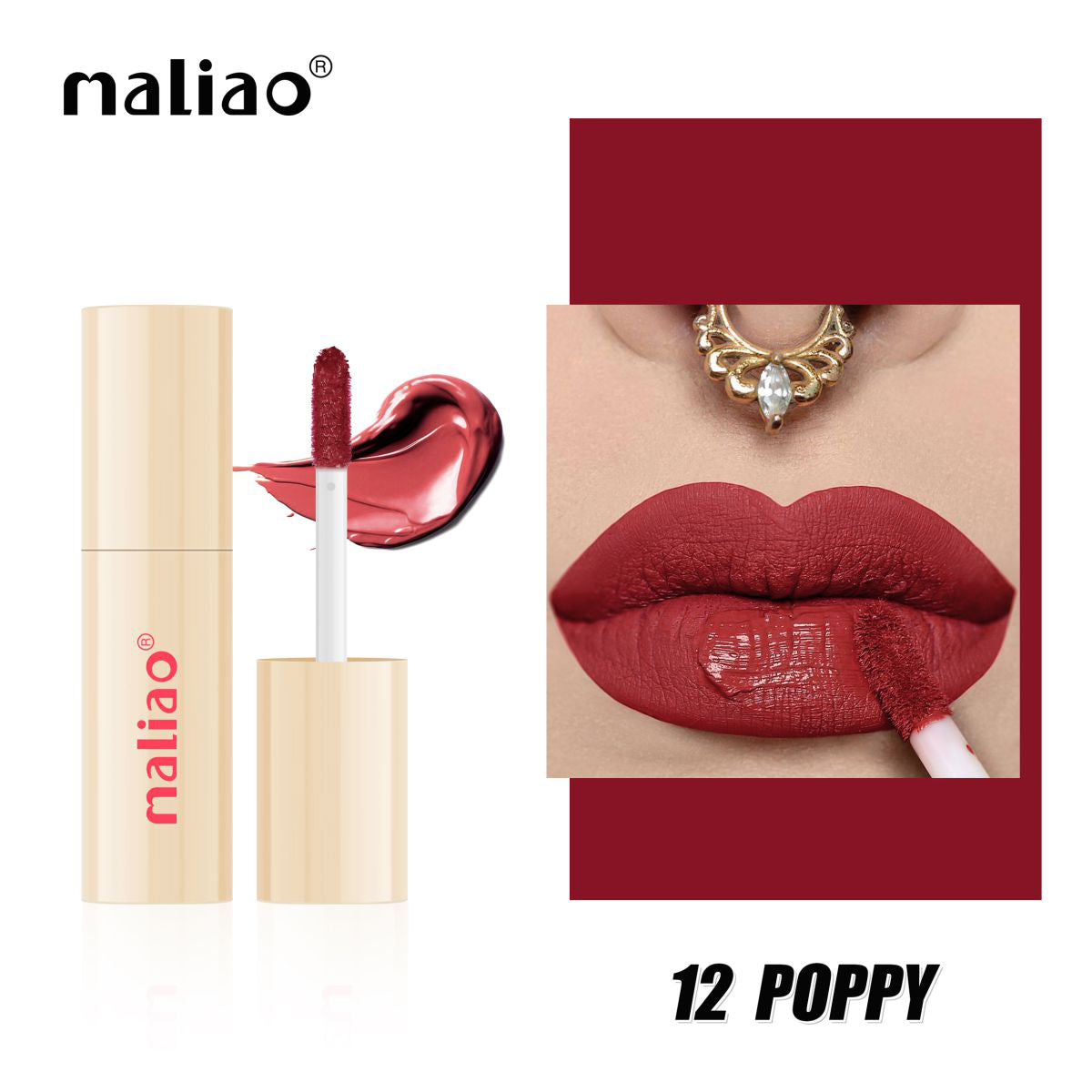Maliao Forever Matte Liquid Lip Colour - Waterproof, Long-Lasting Elegance-12