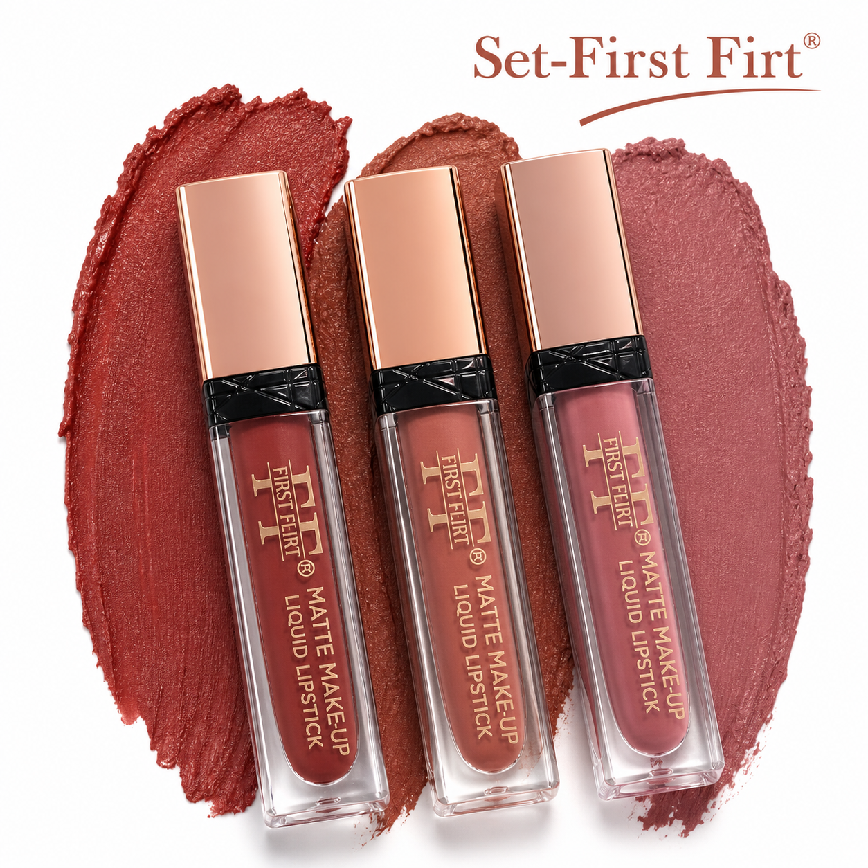 First Flirt Liquid Matte Nude Lipstick | Waterproof Lipstick- Set-A