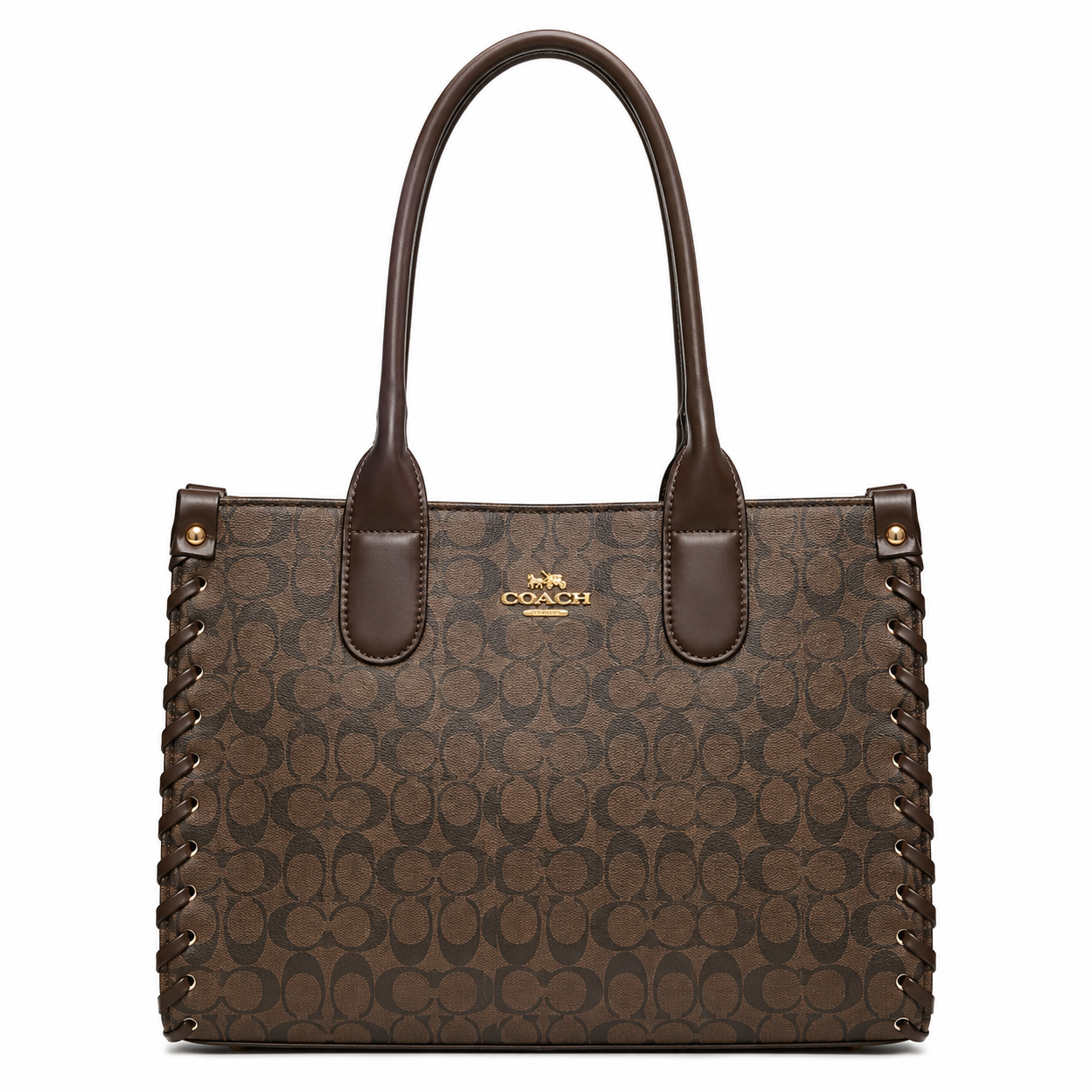 Coach Signature Braided Tote bag Mocha
