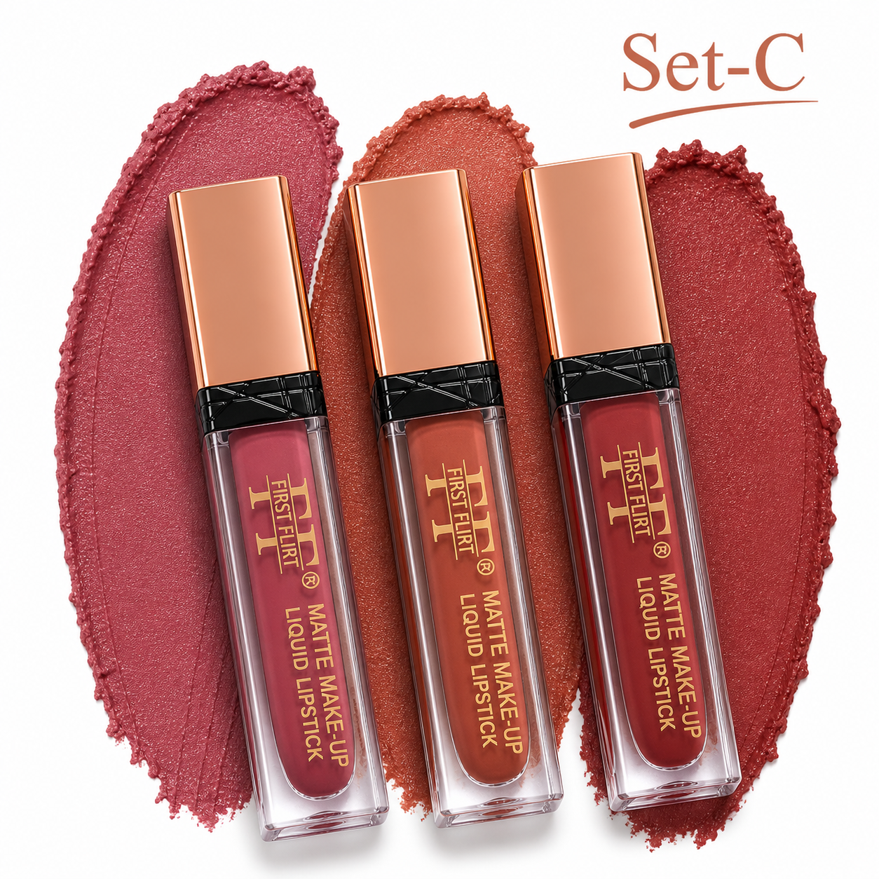 First Flirt Liquid Matte Nude Lipstick | Waterproof Lipstick- Set-C