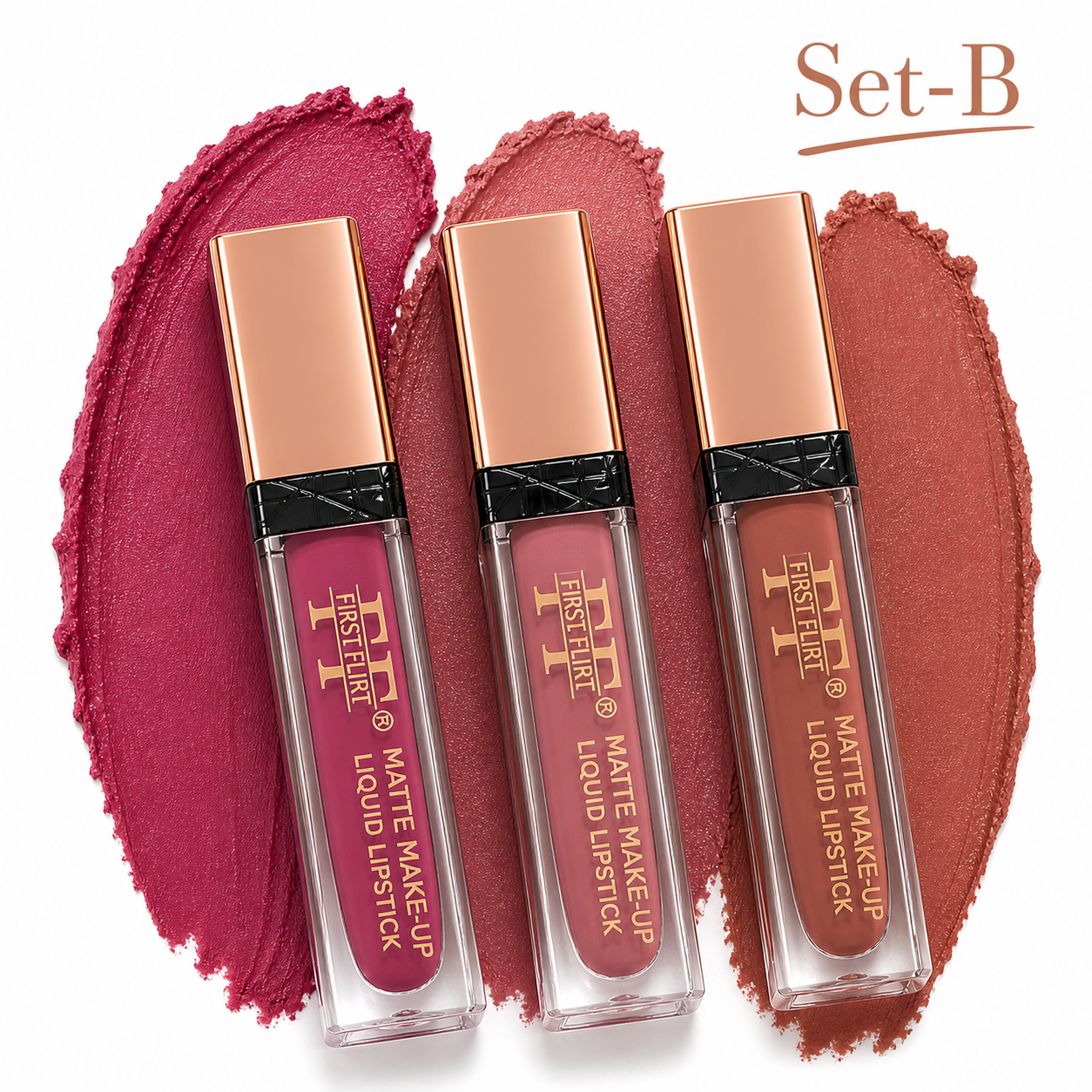 First Flirt Liquid Matte Nude Lipstick | Waterproof Lipstick- Set-B