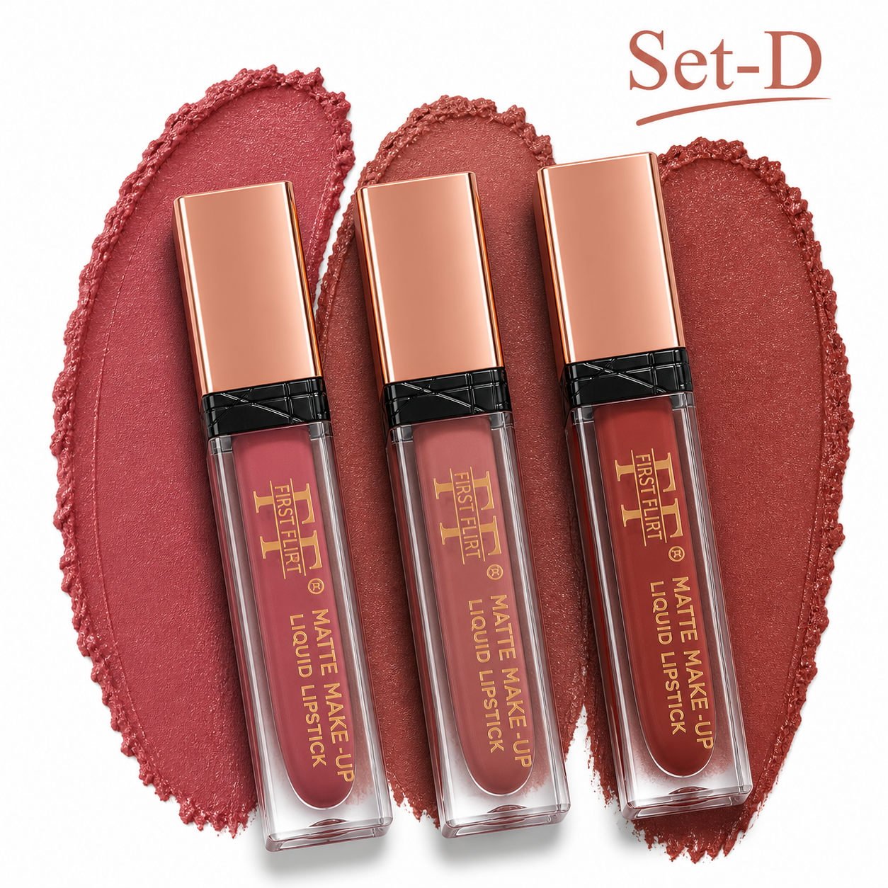 First Flirt Liquid Matte Nude Lipstick | Waterproof Lipstick- Set-D