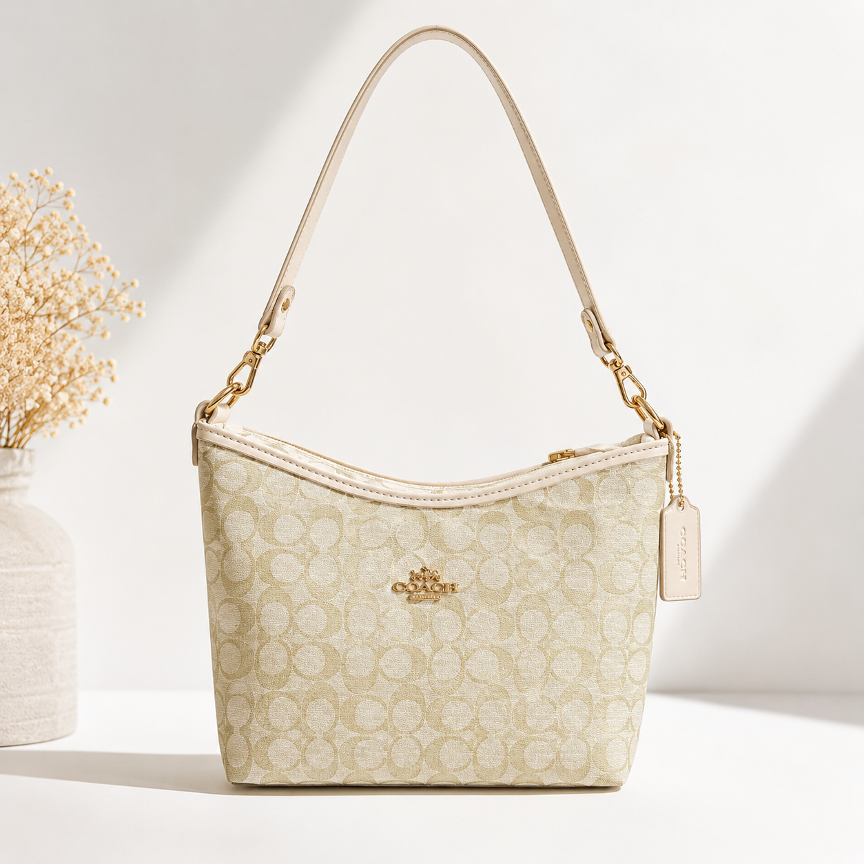 Coach Teri crescent-shaped Shoulder Bag-Green