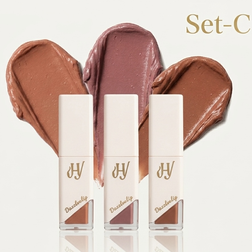 Dazzle Lip Premium Liquid Matte Lipstick | Waterproof and Non Transfer Lip Colour Set C
