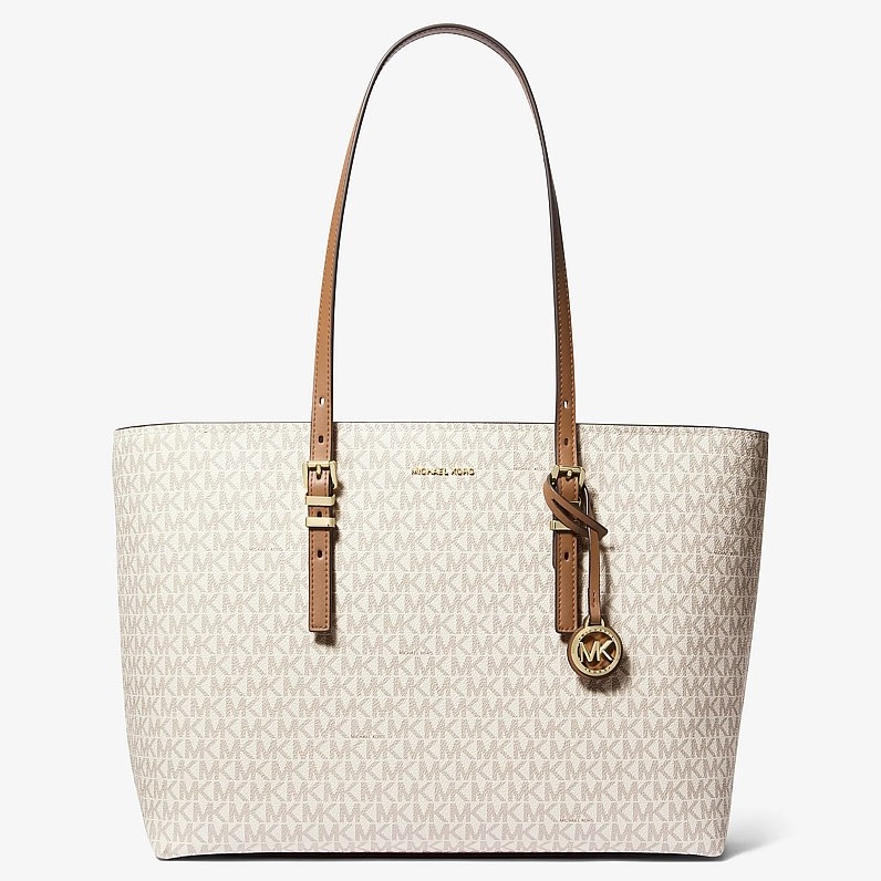 Michael Kors Signature Leather Tote Bag - Vanilla Corn