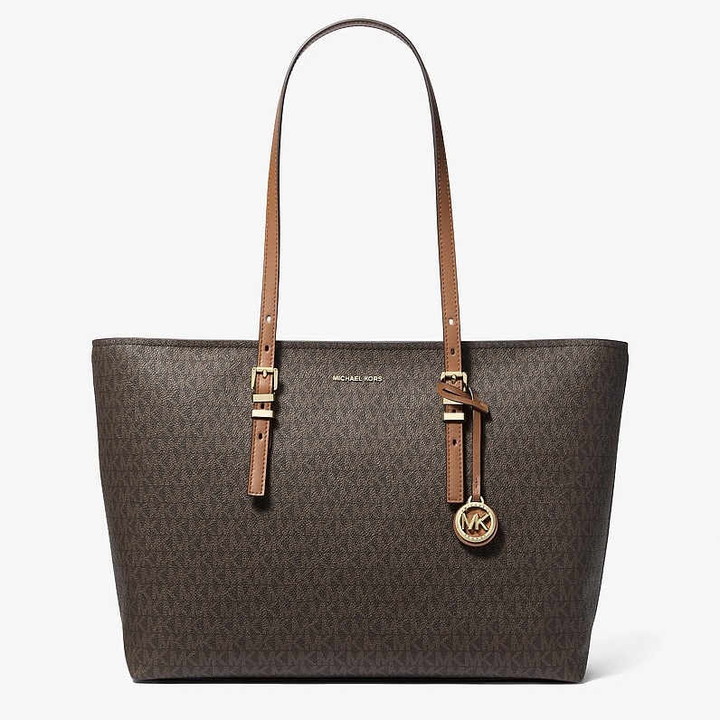 Michael Kors Signature Leather Tote Bag - Tan Brown