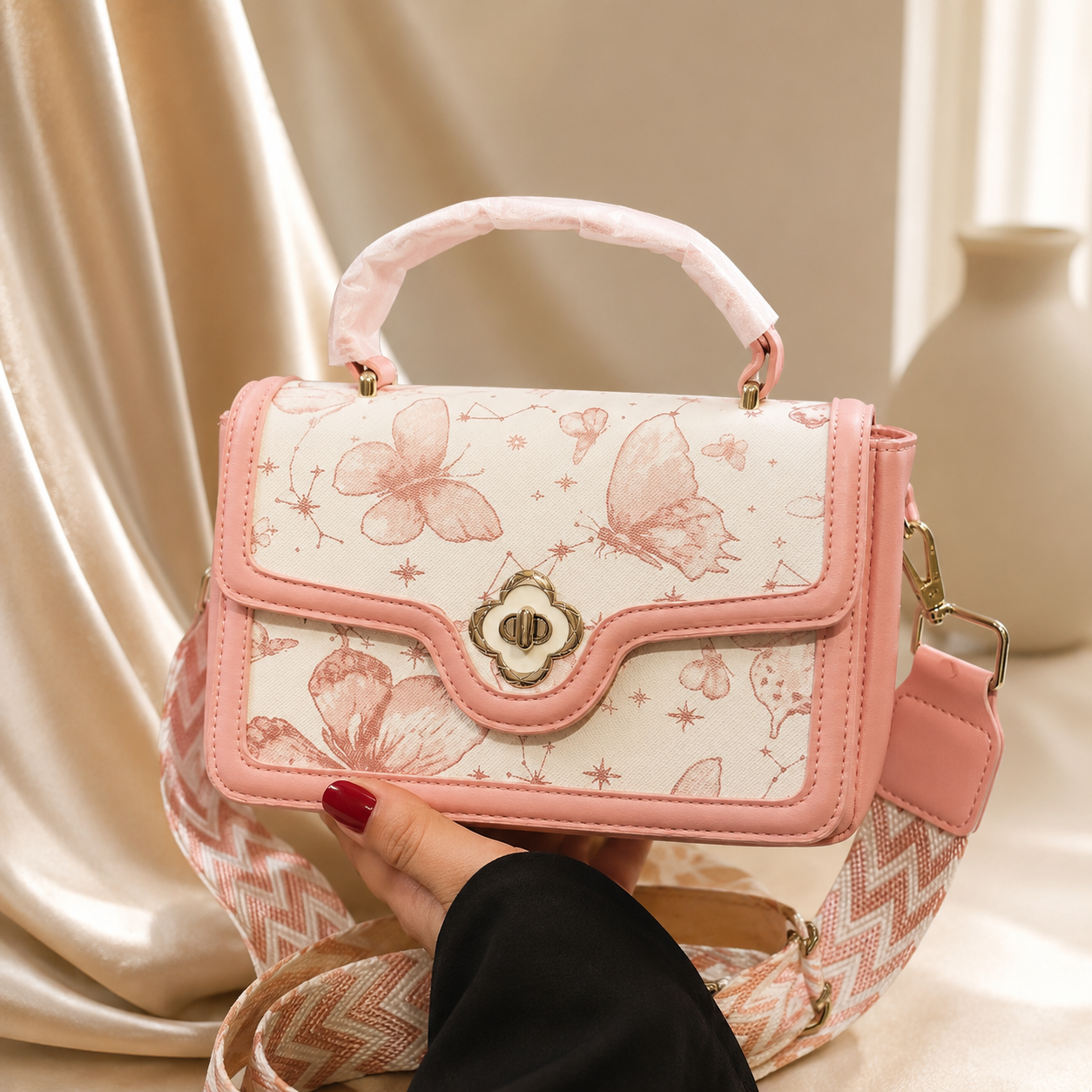 Korean Pink Celestial Butterfly Bag Sling